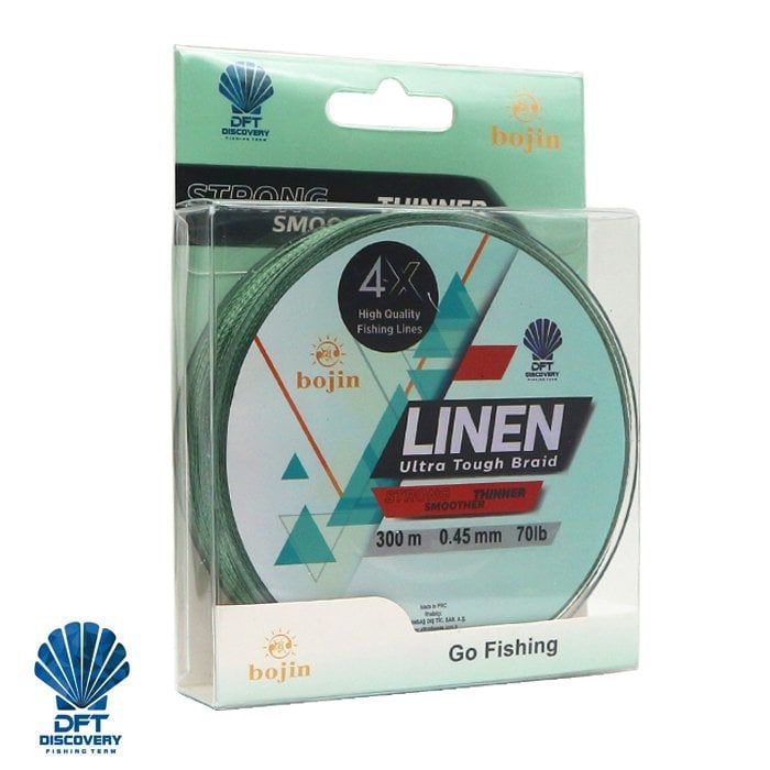 Bojin 4X Linen 0.45mm 300m Yeşil İp Misina