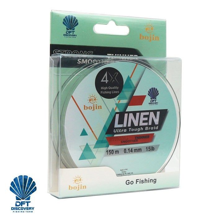 Bojin 4X Linen 0.14mm 150m Yeşil İp Misina