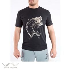 Vav Baseti-02 Yuv. Yaka Siyah Balık D. XXS Tişört