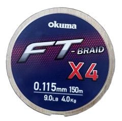 Okuma Ft-X4 Braided Line 150m Grey Örgü İp