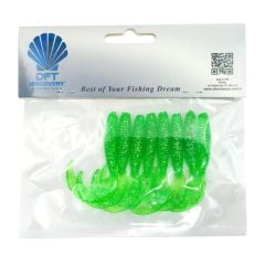 Dft Wh75 İğnesiz 7.5cm 2.6g Yeşil Simli 8 Adet Silikon