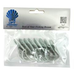 Dft Wh75 İğnesiz 7.5cm 2.6g Beyaz Simli 8 Adet Silikon