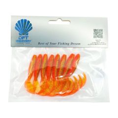 Dft Wh75 İğnesiz 7.5cm 2.6g Turuncu Simli 8 Adet Silikon