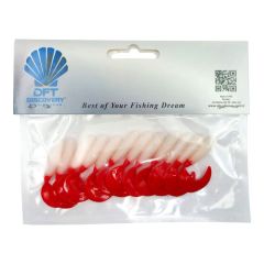 Dft Wh5 İğnesiz 5cm 1.2g R:117 Beyaz Kırmızı 12 Adet Silikon