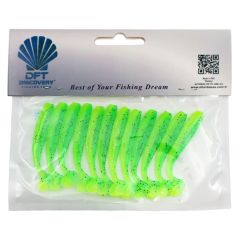 Dft Wh65 İğnesiz 6.5cm 1.6g R:11 Yeşil Simli 12 Adet Silikon