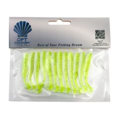 Dft Wh65 İğnesiz 6.5cm 1.6g R:04 Sarı Simli 12 Adet Silikon