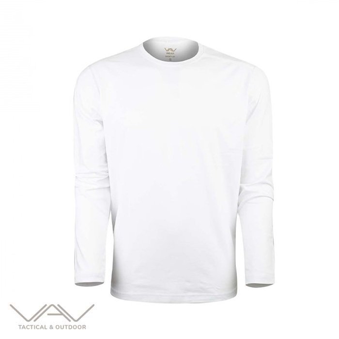 Vav Baseti-04 Uzun Kol Beyaz S Sweatshirt