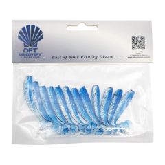 Dft Wh65 İğnesiz 6.5cm 1.6g R:03 Mavi Simli 12 Adet Silikon