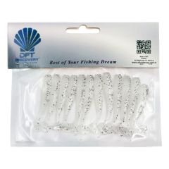 Dft Wh65 İğnesiz 6.5cm 1.6g R:01 Şeffaf Beyaz 12 Adet Silikon