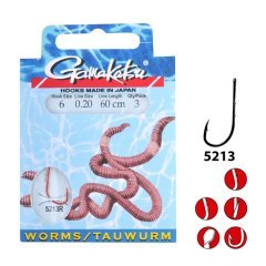 GAMAKATSU BKD-5213R WORM 60 CM BRAIDED
