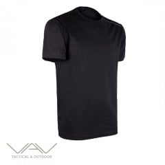 Vav Baseti-03 Yuvarlak Yaka Siyah XS Tişört