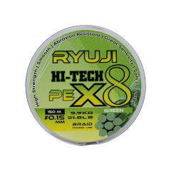 Ryuji Hi-Tech X8 Green 150m 0,17mm İp Misina