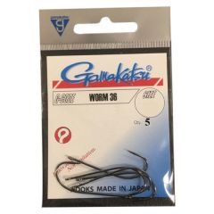 GAMAKATSU Worm 36 Siyah No:3/0 Olta İğnesi 1/5