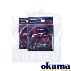 Okuma Ft-*4 Braided Line 150 mt Grey Örgü İp 0,130mm