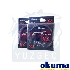 Okuma Ft-*4 Braided Line 300 mt Grey Örgü İp 0,130mm