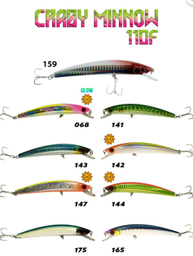 Fujin Crazy Minnow 110F 12gr Maket Balık