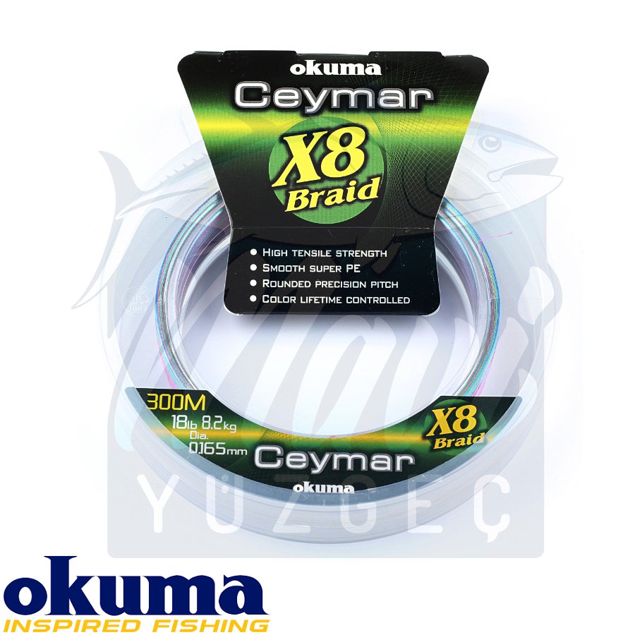 Okuma Ceymar (Multi Color) 0.165mm 300mt 8Kat Örgü İp