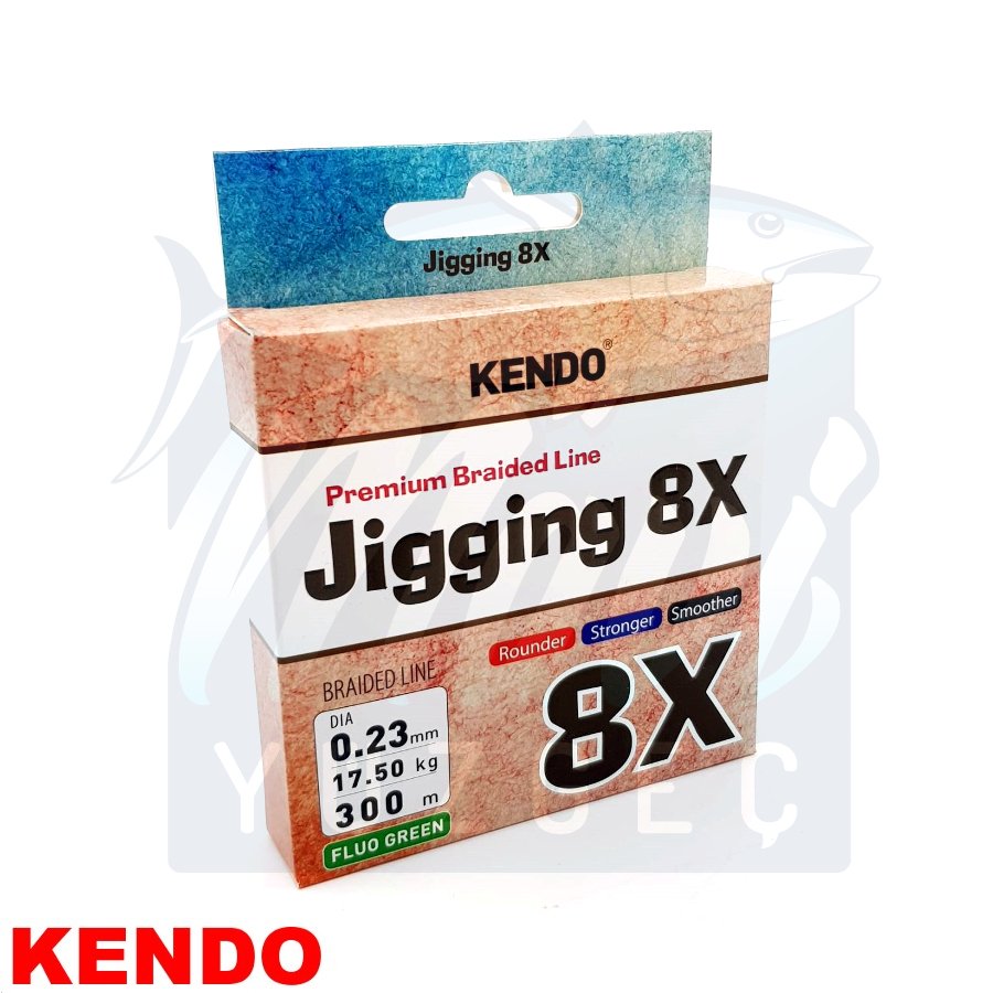 Kendo Jigging 8X Flash 300mt Örgü İp (FLUO GREEN) 0,23 mm