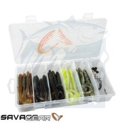 Savage gear Rib Worm Kit 30+17 Adet Suni Yem