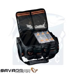 Savage Gear System Box Bag XL 3 Boxes + Waterproof Cover