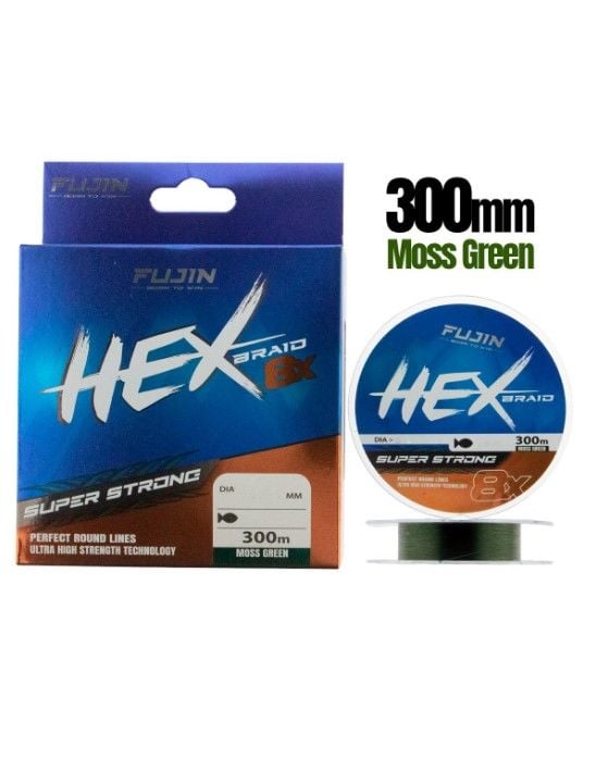 Fujin Hex Braid 8x 300mt Moss Green PE İp Misina