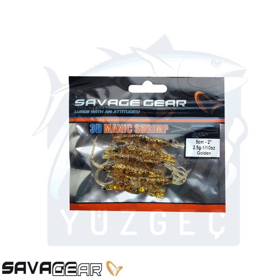 Savage gear LB Manic Shrimp 5 cm 6 Adet Suni Yem - Mavi Yüzgeç