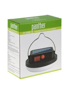 Panther PT-2028 USB Şarjlı Solar Kamp Lambası