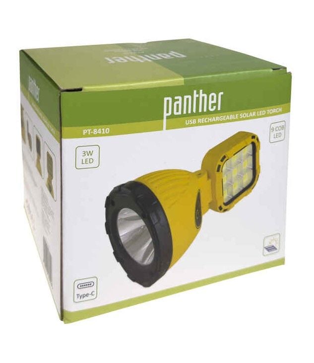 PANTHER PT-8410 USB ŞARJLI SOLAR EL FENERİ