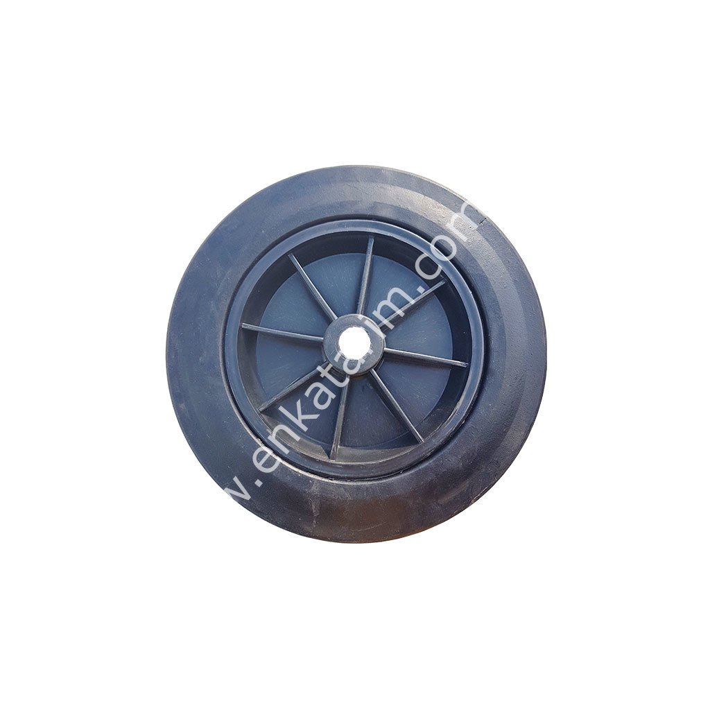250 x 50 mm deliksiz küçük siyah tekerlek, AGR için