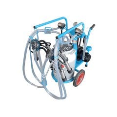 SM 300 tek güğüm çift sağım alüminyum güğümlü kuru süt sağım makinesi, inek için, borulu