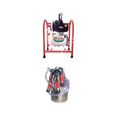 SM 800 tek güğüm tek sağım krom güğümlü sabit tip turbo yağlı süt sağım makinesi, inek için