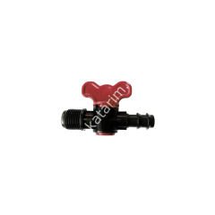 3/4'' x 16 mm mini plastik vana, kırmızı