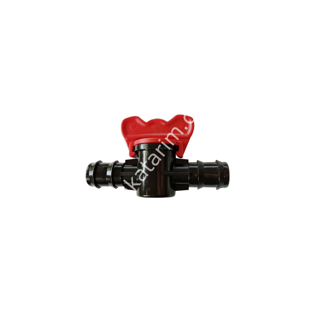 16 x 16 mm plastik vana, kırmızı
