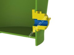 Hijyenik emzikli ve hijyenik valfli 8 lt, skalalı, metal kulplu buzağı emzirme kovası, komple set