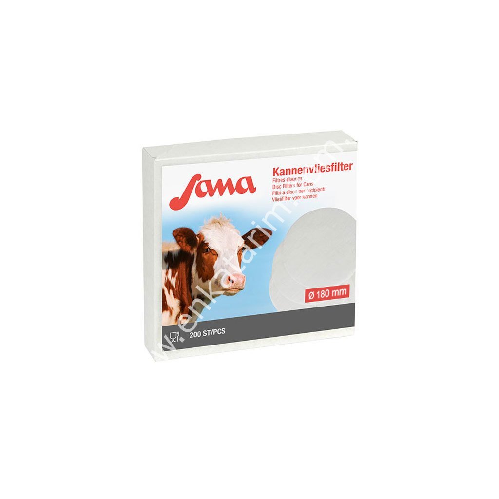 Ø 180 mm kağıt daire filtre, 200 adet/paket