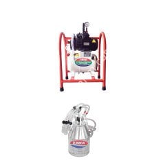 SM 850 KK tek güğüm çift sağım krom güğümlü turbo yağlı süt sağım makinesi, koyun için