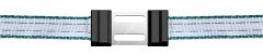 20 mm bantlar için Litzclip çit bandı birleştirme parçası, galvanizli, 10'lu