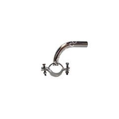 Ø 50 - 52 mm 14 x 16 mm 90° kelepçeli ve civatalı paslanmaz süt girişi