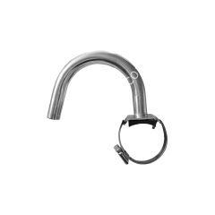 Ø 38 - 40 mm  16 x 18 mm 180° kelepçeli ve civatalı paslanmas süt girişi