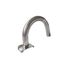 Ø 50 - 52 mm  14 x 16 mm 180° kelepçeli  ve civatalı paslanmaz süt girişi