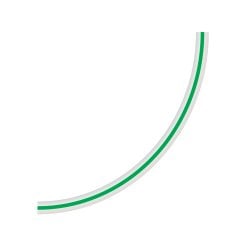 PVC tekli hortum, 7 x 14 mm, yeşil çizgili (mt)