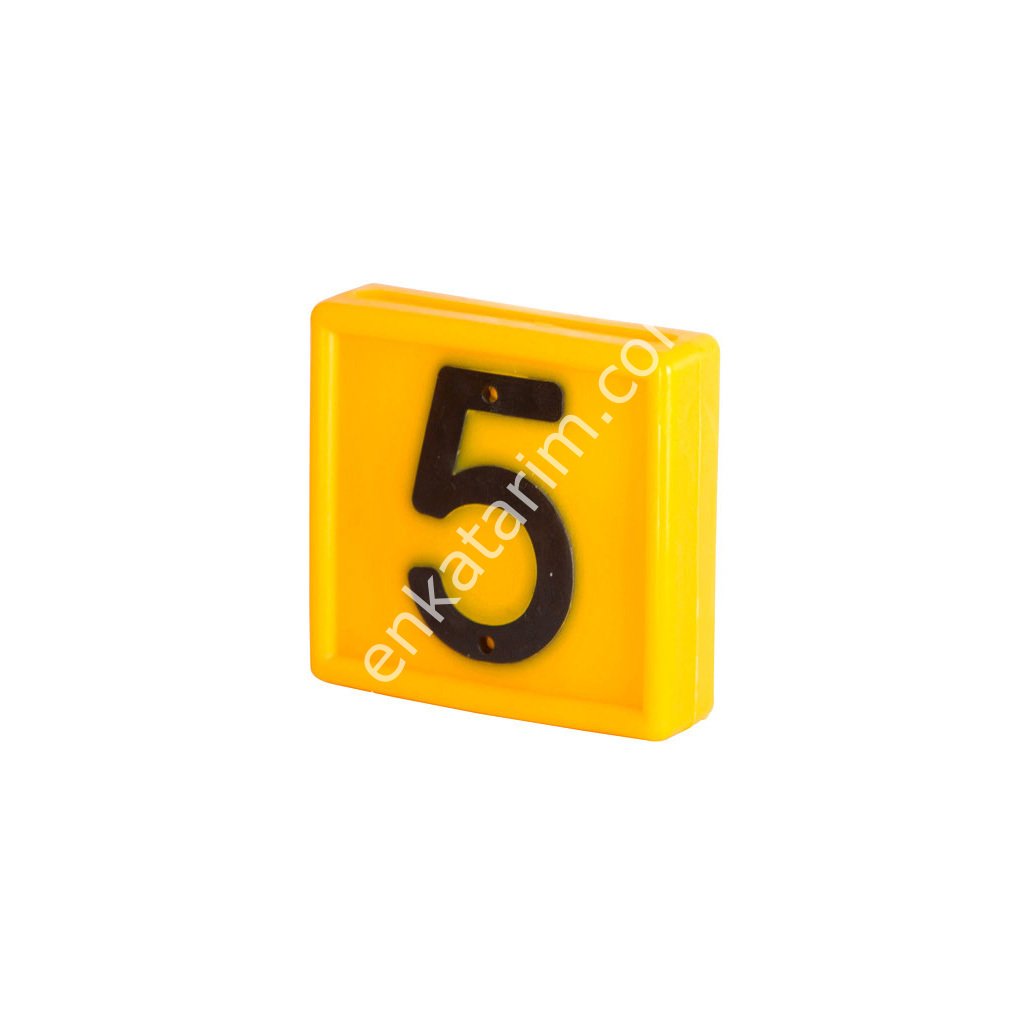 5 numara işaretleme numarası, sarı