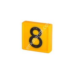 8 numara işaretleme numarası, sarı