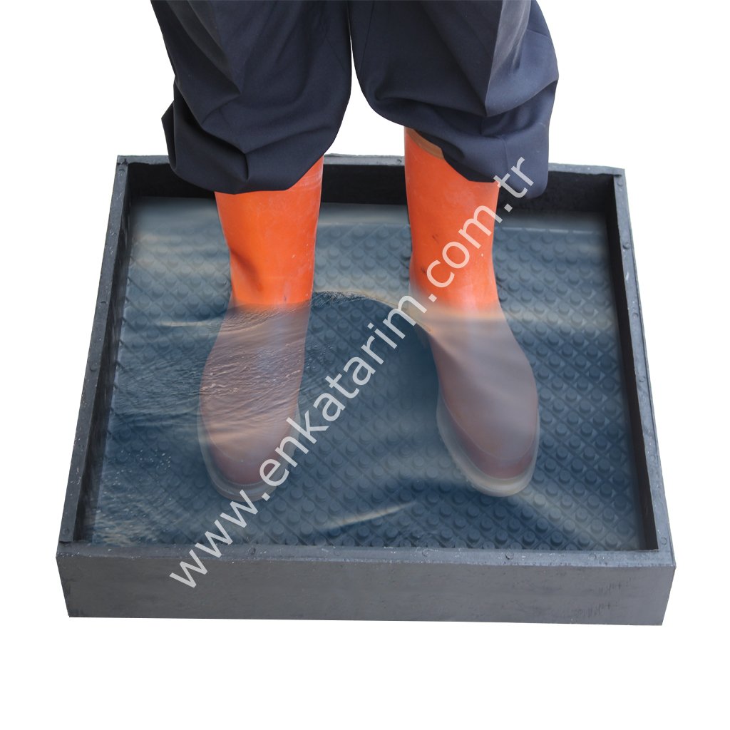 50 x 60 x 4 cm kauçuk ayak dezenfektan havuzu
