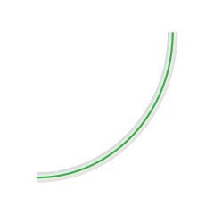 14 x 24 mm yeşil çizgili PVC süt hortumu (mt)