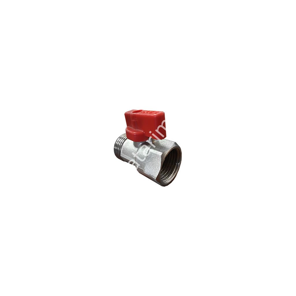 1/2'' x 1/2'' mini küresel vana, pirinç