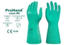 Prohand chem nitril 40 kimyasal eldiven