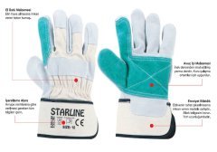 Starline E-051 deri iş eldiveni