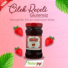 NATURPY GLUTENSİZ ÇİLEK REÇELİ 375 GR *6