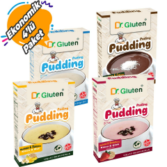 Dr.Gluten Glutensiz Ekonomik 4'lu Puding Set 224Gr X 4 Paket